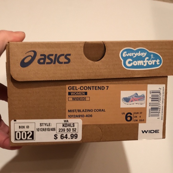 NWT ASICS GEL CONTEND 7 women’s 6 wide athletic tennis comfort casual walk shoe - Picture 12 of 12